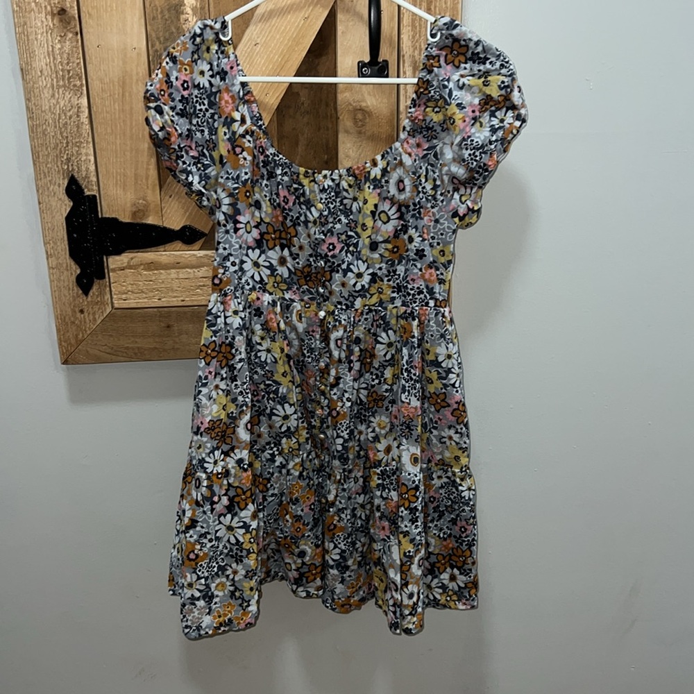 Floral Open-Back Cotton Dress - Picture 4 of 8